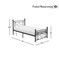 thumbnail image 4 of OakvillePark Hilton Open-Frame Metal Platform Bed, Twin, Black, 4 of 4