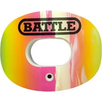 Battle Sports Iridescent Oxygen Lip Protector Mouthguard - Yellow/Red