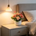thumbnail image 4 of Fufafayo Artificial Rose Plants, Small Potted Fake Flowers, Indoor Greenery Tabletop Decor, Lifelike Faux Blossom Arrangement for Living Room, Office or Bedroom Home Accent, 4 of 6