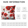 thumbnail image 5 of Nawypu  Beautiful Charming Watercolor Oil Painting Ink Retro Red Poppy Cotton Linen Lumbar Throw Pillow Case Cushion Cover Decorative, 5 of 5