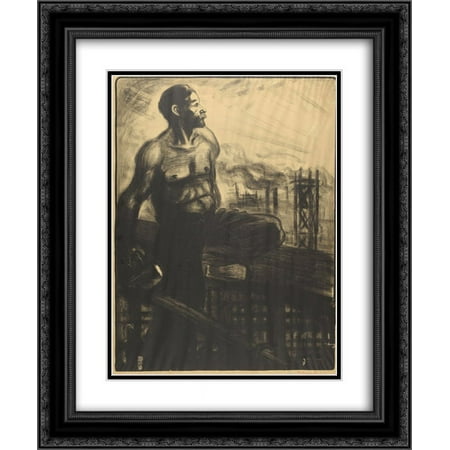 Theophile Steinlen 2x Matted 20x24 Black Ornate Framed Art Print 'Exposition de Peintures - Dessins et Gravures'