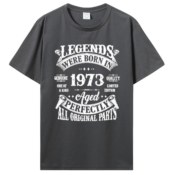 Camiseta divertida hecha en 1973 regalos de cumpleaños cinta de casete camisetas Vintage fiesta abuela abuelo regalo camiseta de verano camisetas de regalo