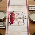 thumbnail image 5 of Table Runners 72 Inches Long Dress Scarves, Valentine's Day Farmhouse Kitchen Table Runner, Coffee Tablerunners, Love Heart Roses Romantic Wooden 16x72 Inch, 5 of 9