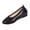 Black, variant on Bkhluea Women Floral Perforated Wedge Flats Slip On Comfortable Footwear For Office Work Daily Casual Outdoor Activities