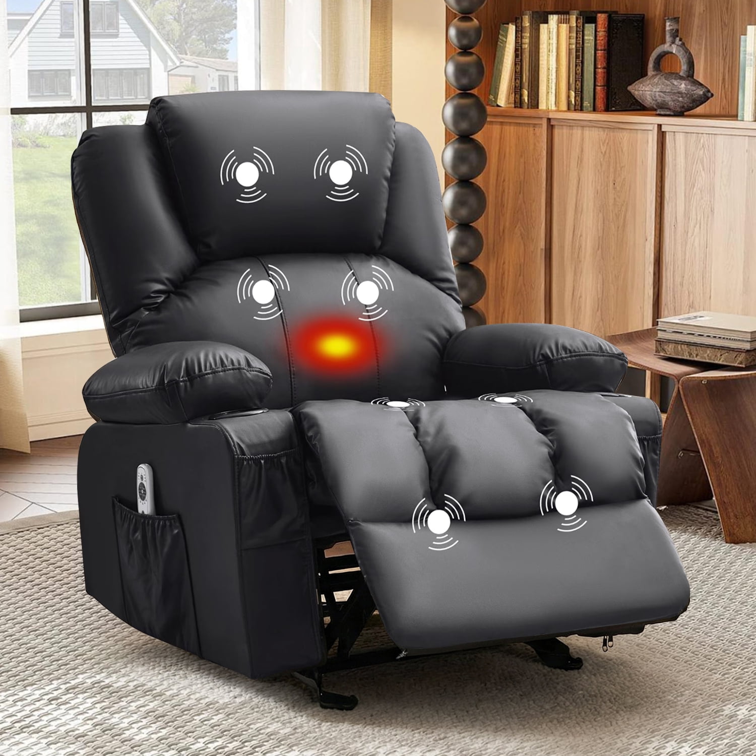 DHP Lukas Swivel Recliner Chair, Blue Corduroy - Walmart.com