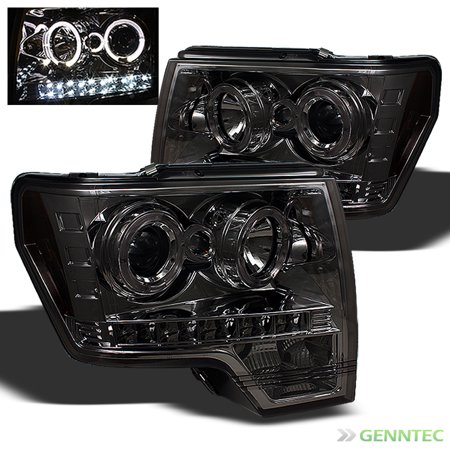 2014 F150 Headlights >> Smoked 2009 2014 Ford F150 Dual Halo Led Projector Headlights Smoke Head Lights Lamp Pair Left Right 2010 2011 2012 2013 2014 F150 Headlights >> Smoked 2009 2014 Ford F150 Dual Halo Led Projector Headlights Smoke Head Lights Lamp Pair Left Right 2010 2011 2012 2013