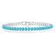 thumbnail image 1 of JeenMata 5.5 TCW Corte Princesa Diciembre - Topacio Azul - Pulsera de Tenis con Piedra Natal para Mujer Diseño de Eternidad - Chapado en Oro Blanco, 1 of 6