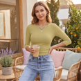 thumbnail image 3 of Womens 3/4 Sleeve Tops Casual Slim Fit Boat Neck T-Shirts Basic Spring Summer Tees XL, 3 of 6