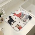 thumbnail image 4 of Yayeee Dish Drying Mat for Kitchen Counter 16" x 18" Microfiber Super Absorbent Coffee Decorative Pad, Retro Christmas Forest, 4 of 9