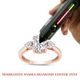 thumbnail image 7 of AFFY Moissanite Diamond Three Stone Engagement Wedding Ring in 14K Rose Gold-7.5, 7 of 7