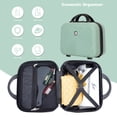 thumbnail image 3 of 4-Piece Modern Luggage Sets, ABS Lightweight Suitcase with 14" Inch Makeup Box, Aircraft Wheels,  14"/20"/24"/28" Durable Luggage for Travel and Storage, Olive Green, 3 of 8