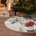 thumbnail image 5 of Balery Floral Leopard Butterflies Printed Christmas Tree Skirt , Merry Christmas Party Christmas Tree Decoration,Adjustable Tree Skirt-48", 5 of 6
