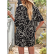thumbnail image 5 of Traje Estampado Festivo con Bloques de Color, Negro, Talla M, 5 of 10