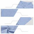 thumbnail image 7 of Men's Linen Shirts Short Sleeve Casual Summer Beach Button Down Shirt for Men Size 3XL Light Blue, 7 of 7