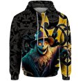 thumbnail image 3 of Sudadera con capucha informal para hombre con estampado de espantapájaros y cabeza de calabaza de otoño Novedades en sudaderas y sudaderas Sudadera con capucha holgada Ropa, 3 of 4
