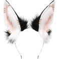 thumbnail image 1 of Diadema con orejas de chacal, orejas de lobo de peluche, accesorios para disfraz de Halloween (negro) T-x LingWen 8390615270045, 1 of 1