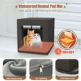 thumbnail image 4 of Xecessory Large Heated Cat House for Outdoor Cats in Winter, Waterproof Insulated Outdoor Cat House, Feral Cat Shelter with Heating Pad for Small Animals (Brown), 4 of 9