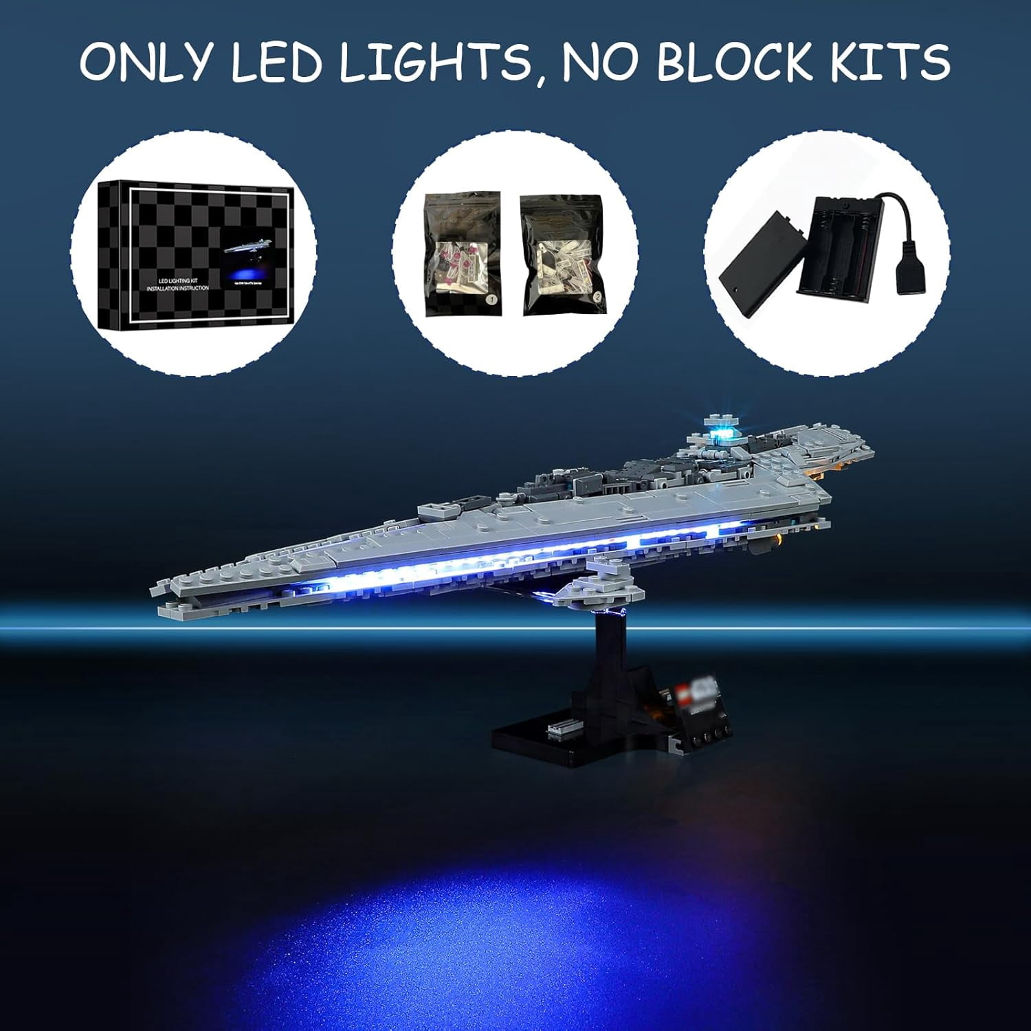 LED Light Kit for 75356 Executor Super Star Destroyer Set Compatible with Lego