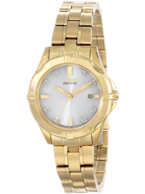 CITIZEN - CITIZEN Women's EW1932-54A Eco Drive Gold Tone Diamond