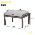 thumbnail image 7 of 6 Pieces Aluminum Outdoor Conversation Set, Patio Furniture Set with 1 Cushioned Loveseat, 1 Coffee Table, 2 Swivel Chairs, and 2 Ottomans for Yard, Porch, 7 of 7