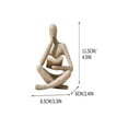 thumbnail image 2 of Gmogad Creative Abstract Thinker Bookend for Home Aesthetic, Study, and Wine Cabinet – Stylish Shelf Decor Accent and Thoughtful Gift for Living Room, Bar, or Coffee Shop KhakiA, 2 of 6