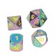 thumbnail image 2 of 7Pcs Electroplating Metal Dice Set Polyhedral Clear Numbers Role Playing Games Collectible Gift for Teens Family Friends, 2 of 4