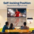 thumbnail image 4 of SPECSTAR 120 inch Manual Pull Down Projector Screen, 1:1 HD Retractable Projector Screens with Auto Locking for Movie Home Theater Cinema Office Video Game, White(84Wx84H Inch Display Area), 4 of 9