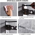 thumbnail image 3 of Soporte para colgar en la pared, juego de 2 estantes de secado de pared plegables de acero inoxidable, secador de ropa de pared plegable, colgador de pared, estante de secado de pared plegable para, 3 of 5