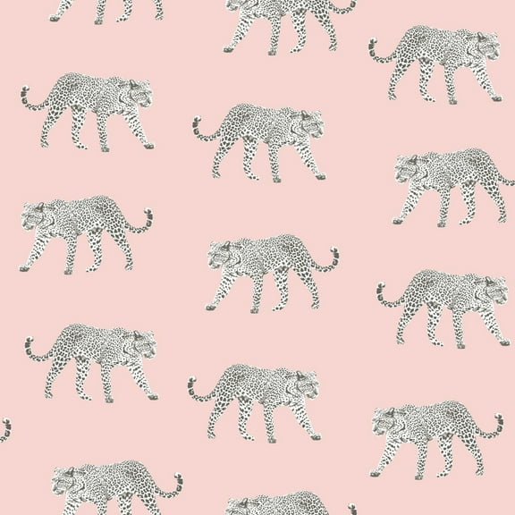 ESTA Home Prowl Pink Jaguars Wallpaper, 20.9-in by 33-ft