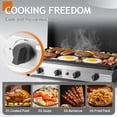 thumbnail image 6 of Ktaxon 4 Burner Propane Griddle Flat Top Gas Grill 40000 BTU with Lid,Ceramic Coated Cast Iron Pan,Portable, 6 of 6