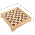 thumbnail image 3 of Deluxe 7-in-1 Classic Board Games Set With Chess Board, Backgammon, Dominos, Checkers, Dice Set, Cribbage Board, and Card Games, 3 of 13