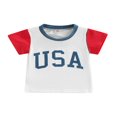 thumbnail image 1 of Kid T-Shirt Short Sleeve Letter Patchwork Loose TopsInfant  Toddler, 1 of 6