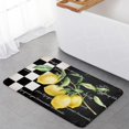 thumbnail image 5 of Summer Farmhouse Fruit Lemon Black and White Plaid Kitchen Mat Rug Set of 2 Runner Rug Anti-Fatigue Comfort Memory Foam Standing Mat Non-Slip Floor Door Mat for Bathroom Bedroom 18x30in+18x48in, 5 of 6