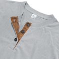 thumbnail image 7 of Oazcsf Mens Corduroy Shirt Long Sleeve Thermal Pullover Sweater Henley Button Lightweight Undershirt Winter Casual Big and Tall Men's Top, 7 of 7