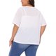 thumbnail image 3 of Cárdigan de Talla Grande Agnes Orinda para Mujeres, con Botones, Tejido Transparente, Cuello Redondo, Mangas Cortas, Suéter de Punto 3X Blanco, 3 of 6
