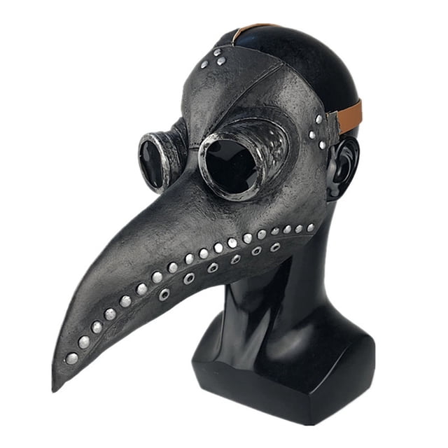 Birds Long Nose Beak Steampunk Cosplay Costume Props with PU Leather, One Size, Large Lens Design for Masquerade, , Party