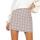 thumbnail image 1 of Gibobby faldas largas de mujer elegantes Falda corta para mujer, falda pequeña fragante de cintura alta, falda Vintage a cuadros de lana en forma de A(Rosa， S), 1 of 5