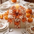 thumbnail image 6 of BBilaBu 15 Ft Fall Wired Ribbon, 2.48 Inch Wide Thanksgiving Craft Ribbon with Large Pumpkin Floral Print, Wired Edges for Wreath Bows, Gift Wrapping, Garlands, Centerpieces and DIY Decor, 6 of 6