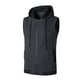 thumbnail image 3 of Ceisia Men's Hooded Zip-Up Sports Vest Summer Sleeveless Athletic Hoodie with Striped Hem Dark Gray L Gifts, 3 of 6