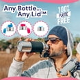 thumbnail image 4 of Botella de agua Pura Sport de acero inoxidable de 550 ml, forma de espiral rosa, 4 of 8