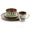 thumbnail image 2 of Elama Majestic Elk 16 Piece Round Stoneware Dinnerware Set in Taupe, 2 of 8