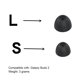 thumbnail image 3 of Consejos Para Los Oídos Almohadillas de silicona para auriculares Samsung Galaxy Buds 2 Wireless Earplug Caps (Negro), 3 of 5