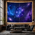 thumbnail image 5 of Moon Stars Chart with Geometric Constellation Main Consists, Mystical Fantasy for Space Lovers, Galaxy Room Decor, Graduation Gift, Tapestry Wall Hanging for Bedroom and Dorm, 5 of 6