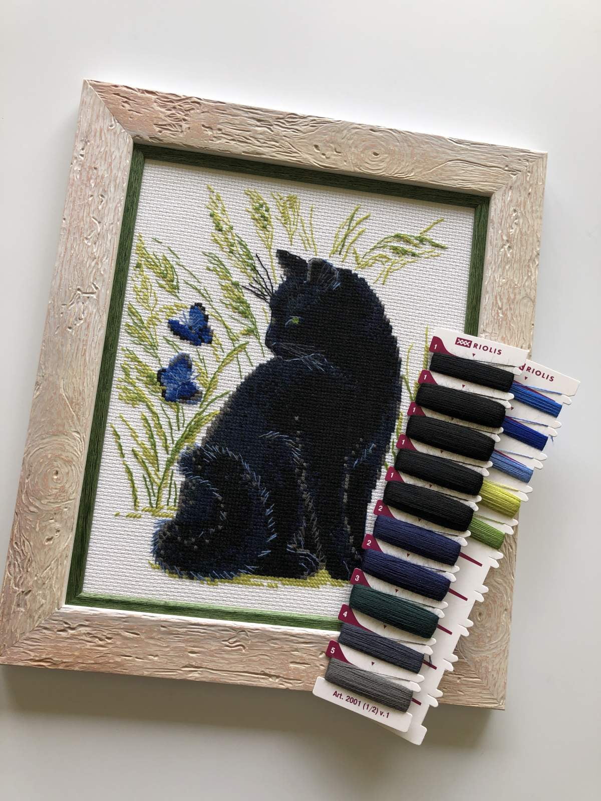 RIOLIS Counted Cross Stitch Kit 9.5"X11.75"-Black Cat (10 Count)
