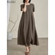 thumbnail image 2 of Oversize ZANZEA Fashion Women O Neck Short Sleeve Casual Loose Dress Summer Sundress Elegant Robe Femme Solid A-line Vestido4XL Gao Jinjia LED, 2 of 2