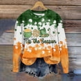 thumbnail image 2 of Penkiiy St. Patrick's Day Sweatshirts for Women Shamrock Shirt Clover Printed Irish Gift Casual Loose Long Sleeve Fit Tops L Multicolor, 2 of 5