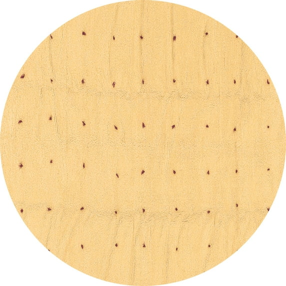 Ahgly Company Indoor Round Solid Brown Modern Area Rugs, 5' Round