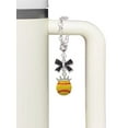 thumbnail image 3 of Delight Jewelry Silvertone Softball optic yellow - Crown - Silvertone Black Bow Charm Accessory for Tumblers and Thermal Cups, 3 of 4
