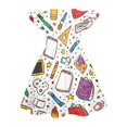 thumbnail image 3 of Grblisyd Little Girls Back to School Dress Cute Print Flutter Dresses Cartoon Pencil School Print Dresses First Day Of School Outfits For Girls, 3 of 4