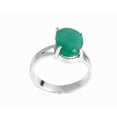 thumbnail image 3 of 925 Sterling Silver Emerald Gemstone Oval Shape Women Ring Christmas Gift , Engagement ,Ring, 3 of 5